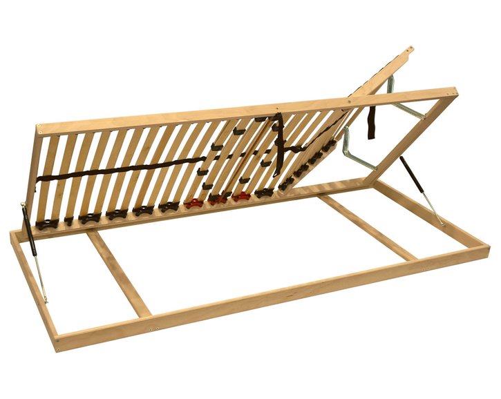 Vyklápací polohovací rošt DOUBLE BVH, bočný výklop, 120x200,  pravý