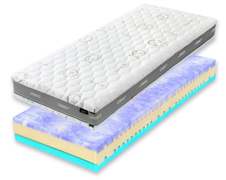 Stredne tvrdý ortopedický matrac KOLOS BIO ECOLOGY 1+1 zdarma, 24 cm, 145 kg, latex-gel pena