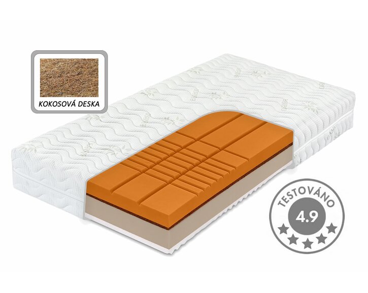 Tvrdší zdravotný matrac HERODES XXL, 24cm, 90x200cm, 150kg