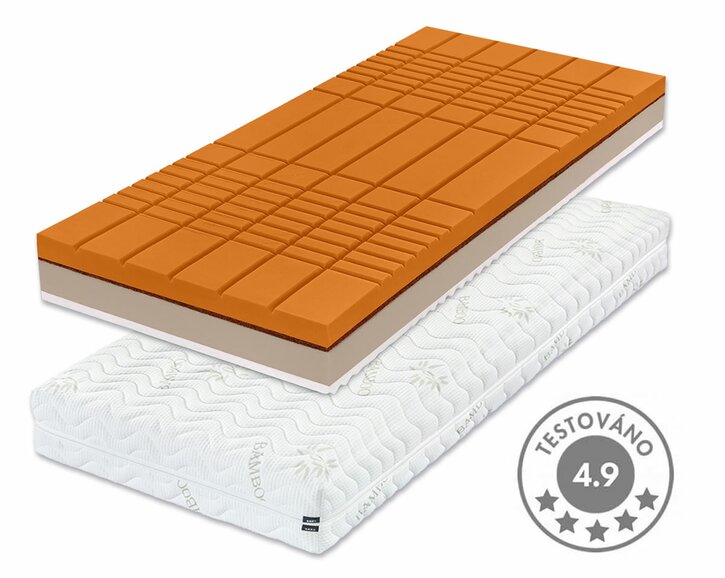 Tvrdší zdravotný matrac LEONIDAS, 18cm, 150 kg, kokos