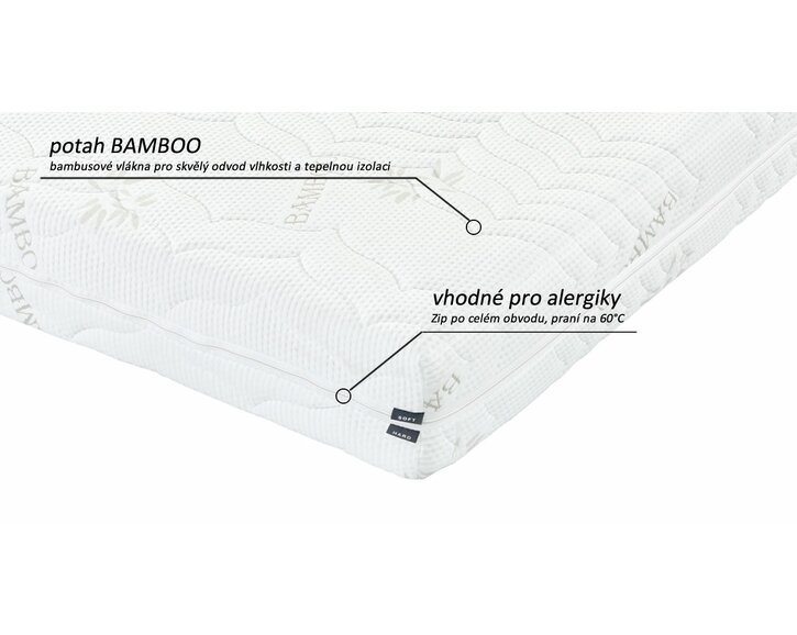 matrac VISCO Bamboo - poťah