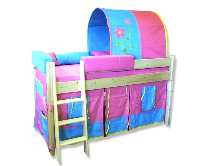 Detská posteľ - zvýšené jednolôžko Sendy 300/02, masív smrek