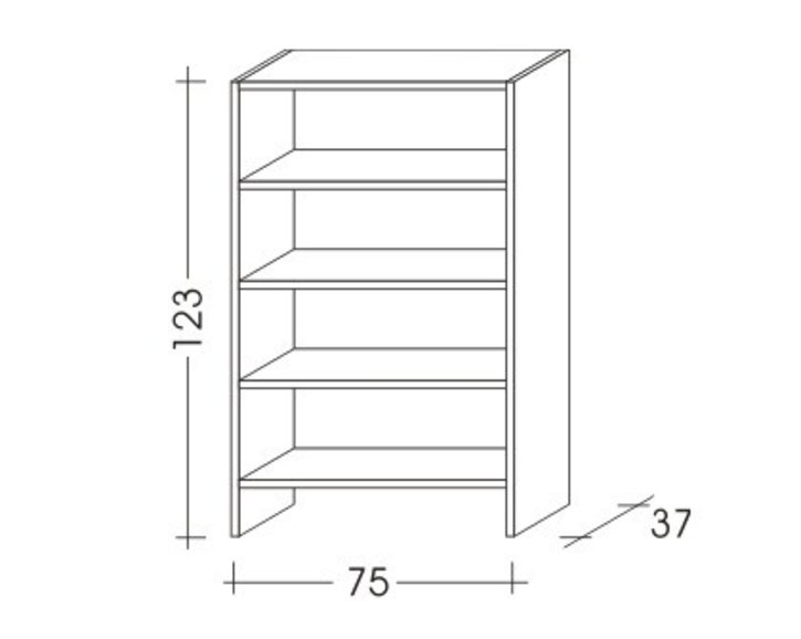 Komoda Sendy 164, masív smrek, policová Komoda Sendy 164, masív smrek, policová