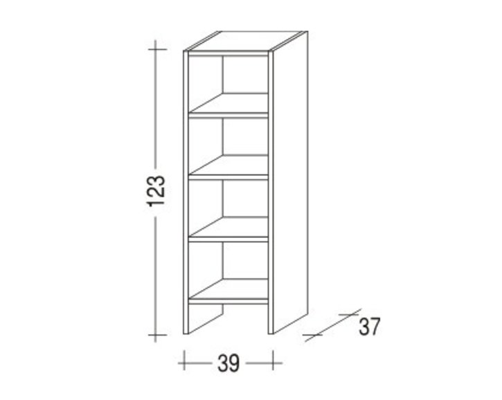 Komoda Sendy 167, masív smrek, policová Komoda Sendy 167, masív smrek, policová