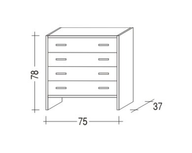 Komoda Sendy 160, masív smrek, zásuvková Komoda Sendy 160, masív smrek, zásuvková