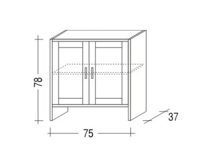 Komoda Sendy 161/162, masív smrek, dvierková Komoda Sendy 161/162, masív smrek, dvierková