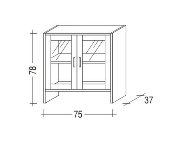 Komoda Sendy 161/163, masív smrek, dvierková Komoda Sendy 161/163, masív smrek, dvierková