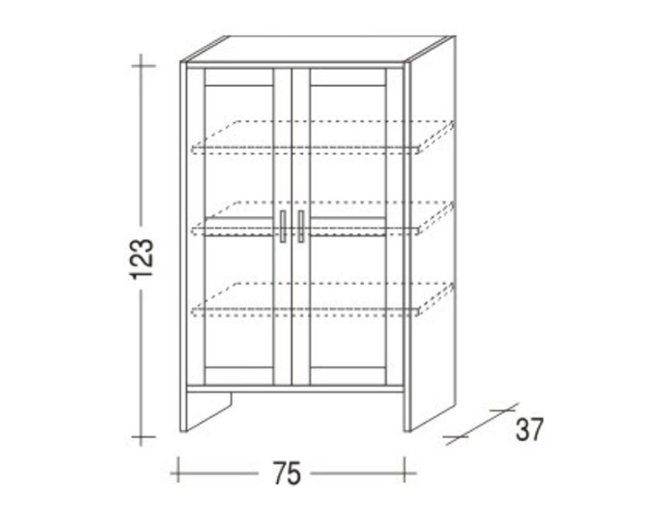 Komoda Sendy 164/165, masív smrek, dvierková Komoda Sendy 164/165, masív smrek, dvierková