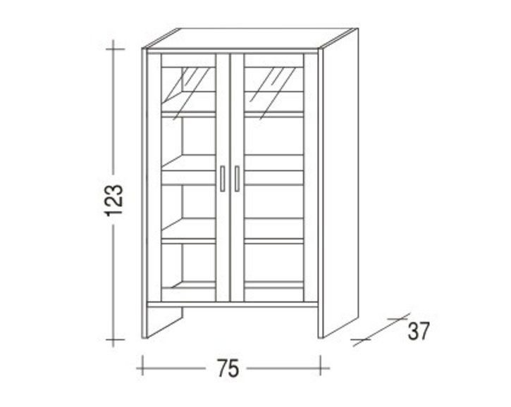 Komoda Sendy 164/166, masív smrek, dvierková Komoda Sendy 164/166, masív smrek, dvierková