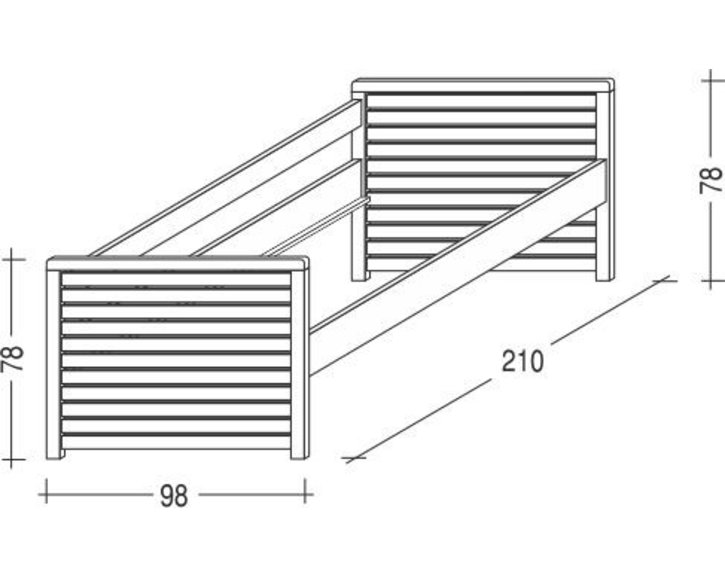 Masívna posteľ Thomas II. 311B, 90x200, masív buk Masívna posteľ Thomas II. 311B, 90x200, masív buk