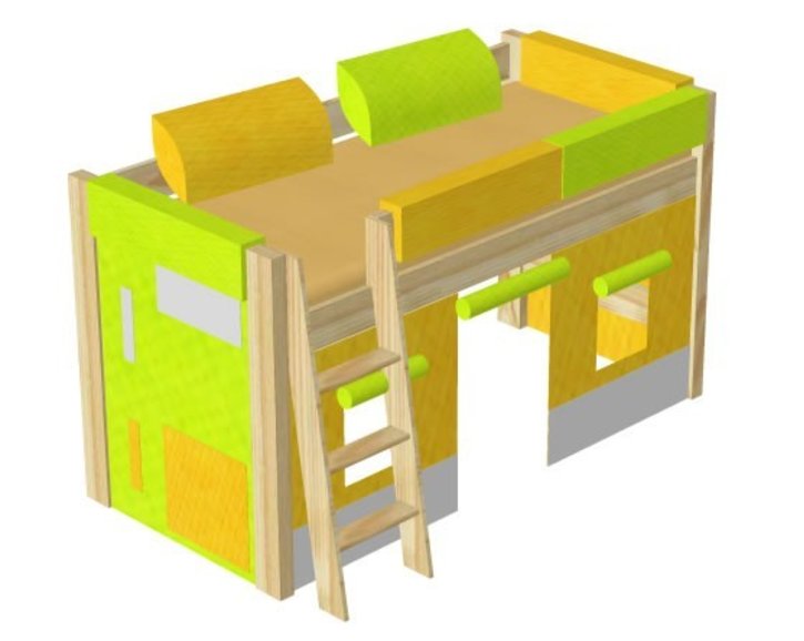 Detská posteľ zvýšená Sendy 300/02