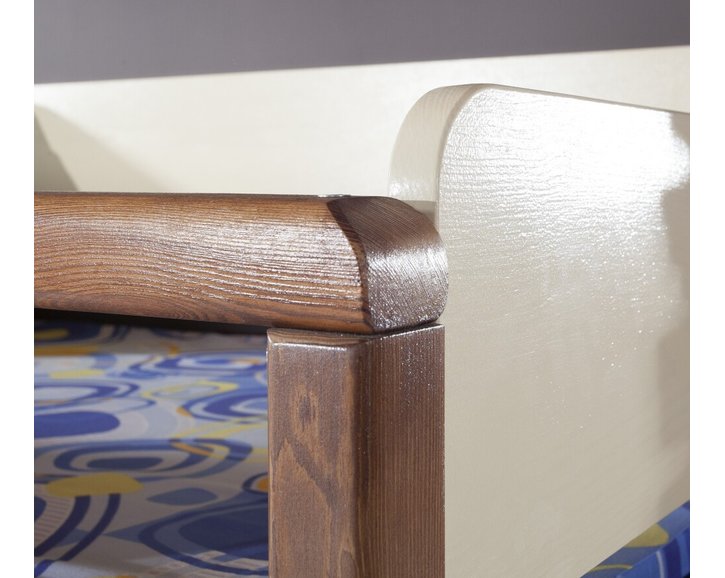 Poschodová posteľ s prístelkou a úložným priestorom pre 3 deti NATY3, masív borovica Poschodová posteľ s prístelkou a úložným priestorom pre 3 deti NATY3, masív borovica