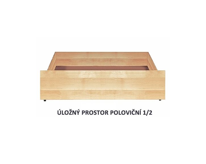 Úložný priestor polený k posteli BW, masív buk Úložný priestor polený k posteli BW, masív buk