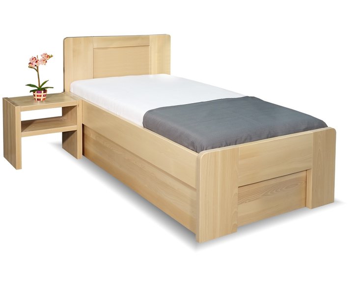 Zvýšená posteľ s úložným priestorom Dan, 80x200, 90x200, masív buk Zvýšená posteľ s úložným priestorom Dan, 80x200, 90x200, masív buk