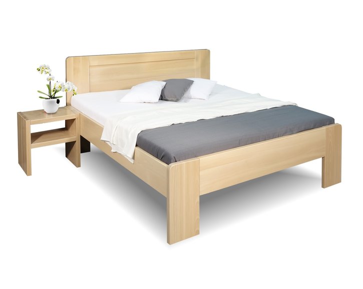 Zvýšená posteľ z masívu Dan, 120x200, 140x200, masív buk Zvýšená posteľ z masívu Dan, 120x200, 140x200, masív buk