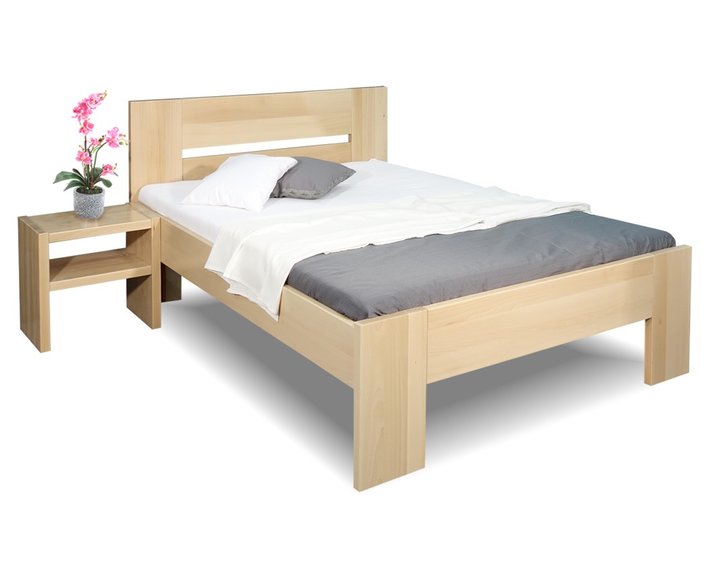 Zvýšená posteľ z masívu Matěj, 120x200, 140x200, masív buk Zvýšená posteľ z masívu Matěj, 120x200, 140x200, masív buk