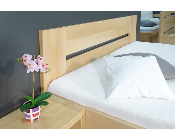 Zvýšená posteľ s úložným priestorom Matěj, 160x200, 180x200, masív buk