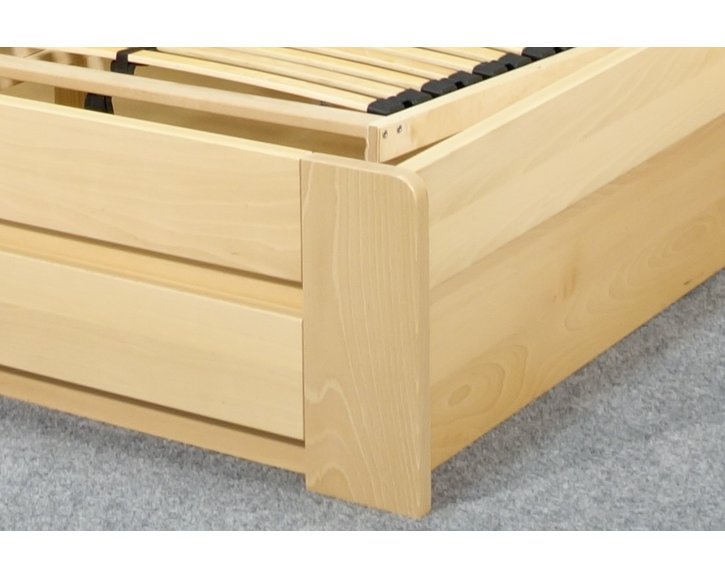 Posteľ z masívu s úložným priestorom Justina, 90x200, masív buk