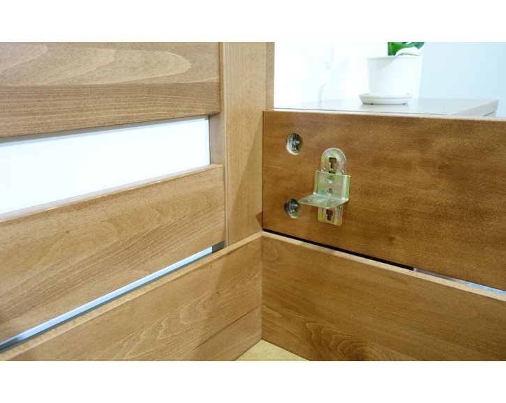 Zvýšená posteľ dvojlôžko s úložným priestorom HERKULES, masív buk