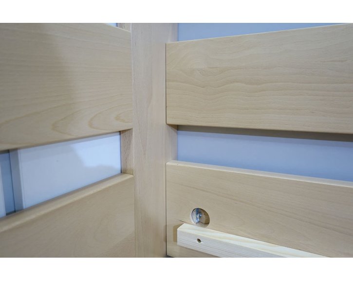 Vyvýšená posteľ Valentin-Ľavá, 120x200 cm, masív buk Vyvýšená posteľ Valentin-Ľavá, 120x200 cm, masív buk