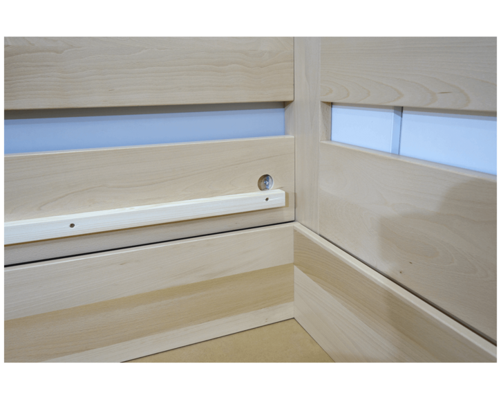 Posteľ s úložným priestorom Valentin-Pravá, 120x200 cm, masív buk Posteľ s úložným priestorom Valentin-Pravá, 120x200 cm, masív buk