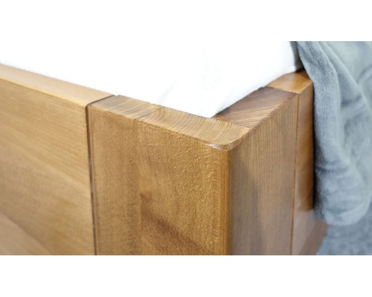 Zvýšená posteľ dvojlôžko HERKULES, masív buk