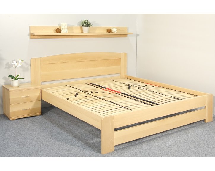 Posteľ z masívu Justina, 160x200, 180x200, masív buk Posteľ z masívu Justina, 160x200, 180x200, masív buk