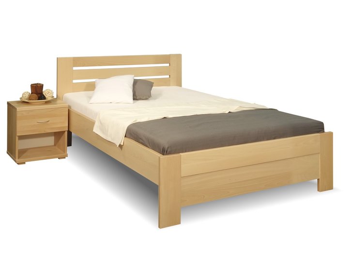 Zvýšená posteľ z masívu Rita, masív buk, 140x210 Zvýšená posteľ z masívu Rita, masív buk, 140x210