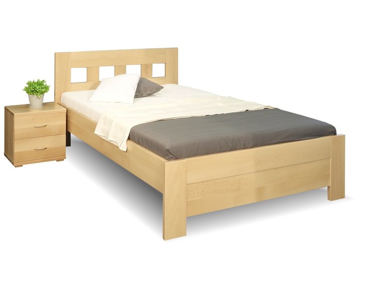 Zvýšená posteľ z masívu Rocco, masív buk, 140x210 Zvýšená posteľ z masívu Rocco, masív buk, 140x210
