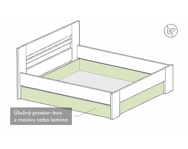 Posteľ Senátor - úložný priestor