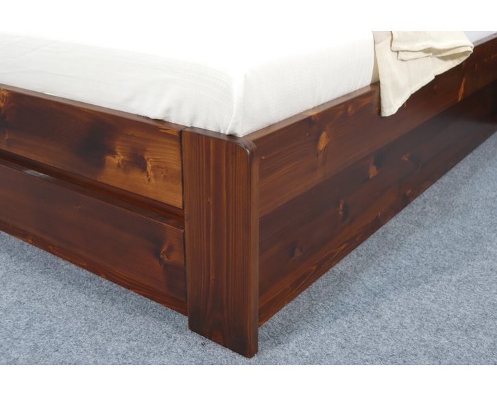 Posteľ z masívu s úložným priestorom Justina, 90x200, masív smrek Posteľ z masívu s úložným priestorom Justina, 90x200, masív smrek