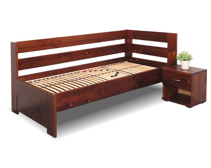 Zvýšená posteľ z masívu Valentin, 90x200 cm - Pravá Zvýšená posteľ z masívu Valentin, 90x200 cm - Pravá