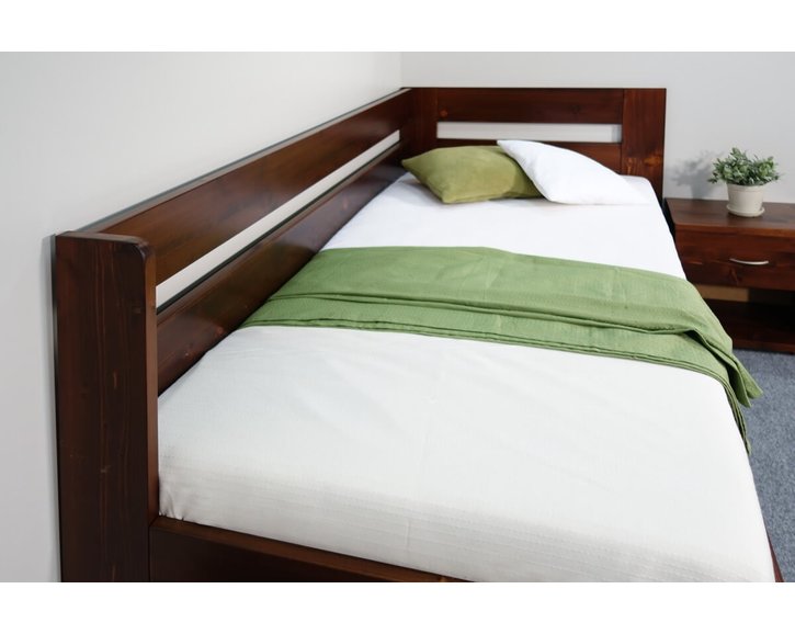 Zvýšená posteľ z masívu Valentin, 90x200 cm - Pravá Zvýšená posteľ z masívu Valentin, 90x200 cm - Pravá