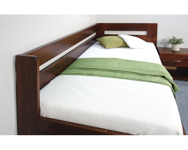 Zvýšená posteľ z masívu Valentin, 120x200 cm - Pravá Zvýšená posteľ z masívu Valentin, 120x200 cm - Pravá