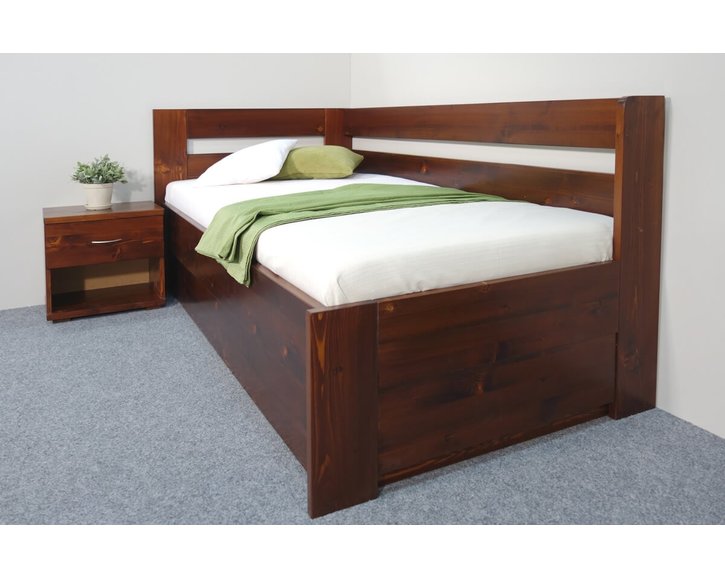 Zvýšená posteľ s úložným priestorom Valentin, 90x200 cm - Ľavá Zvýšená posteľ s úložným priestorom Valentin, 90x200 cm - Ľavá