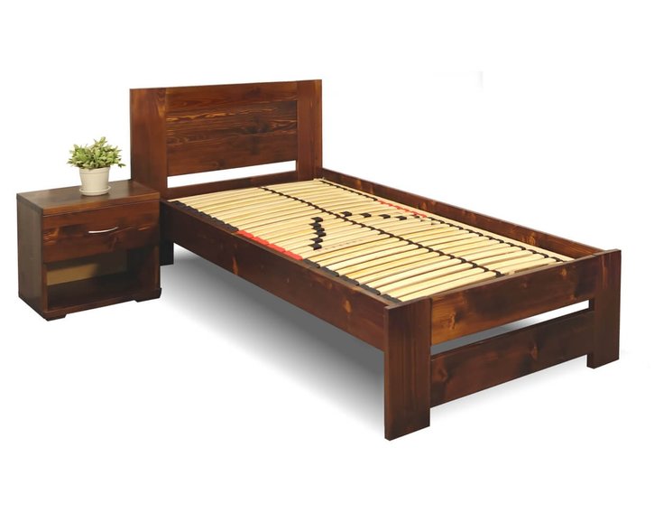 Jednolôžková posteľ s roštom Jirka, 80x200, 90x200, masív smrek Jednolôžková posteľ s roštom Jirka, 80x200, 90x200, masív smrek
