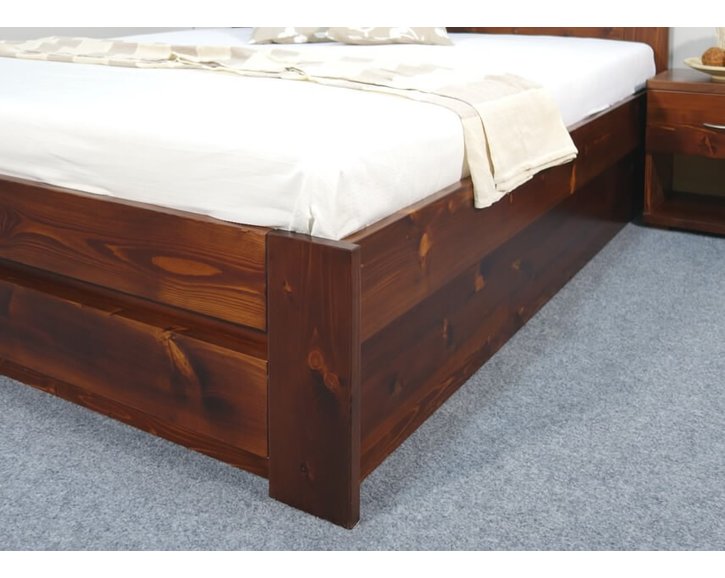 Jednolôžková posteľ s úložným priestorom Jirka, 80x200, 90x200, masív smrek Jednolôžková posteľ s úložným priestorom Jirka, 80x200, 90x200, masív smrek