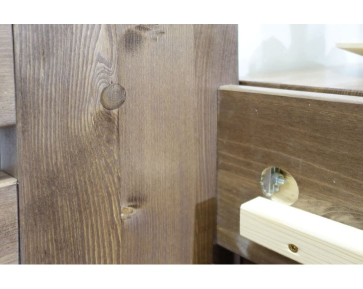 Zvýšená posteľ z masívu ROSA, masív smrek, 90x200