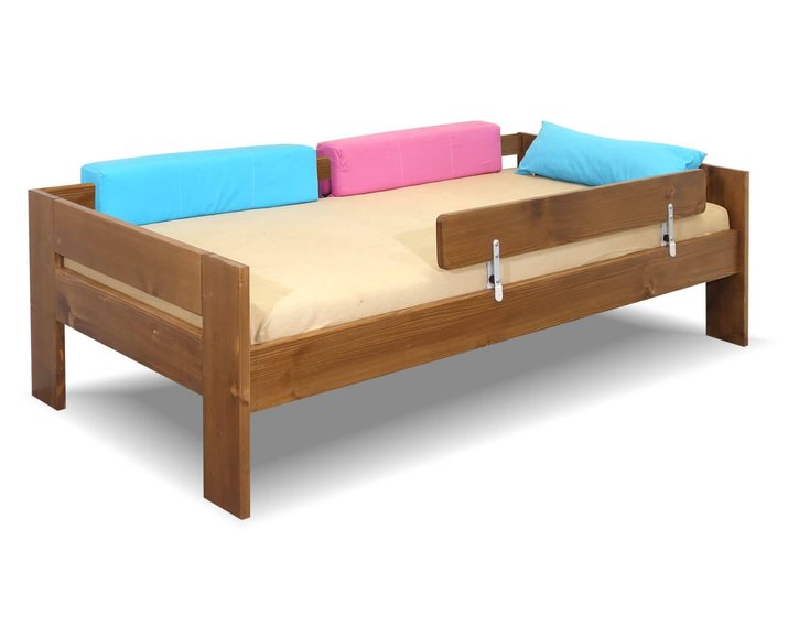 Posteľ so zadnou zábranou Lukáš, 80x200, 90x200, masív smrek Posteľ so zadnou zábranou Lukáš, 80x200, 90x200, masív smrek