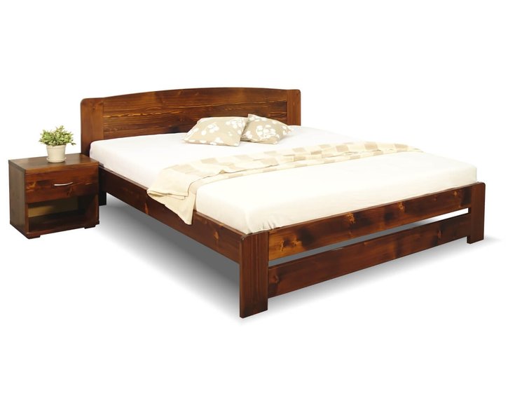 Posteľ z masívu Justina, 160x200, 180x200, masív smrek Posteľ z masívu Justina, 160x200, 180x200, masív smrek