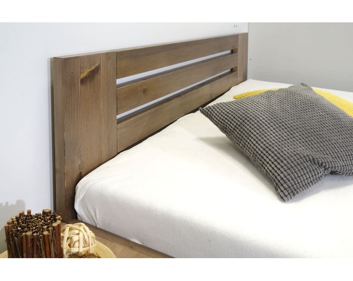 Zvýšená posteľ s úložným priestorom ROSA, masív smrek, 90x210