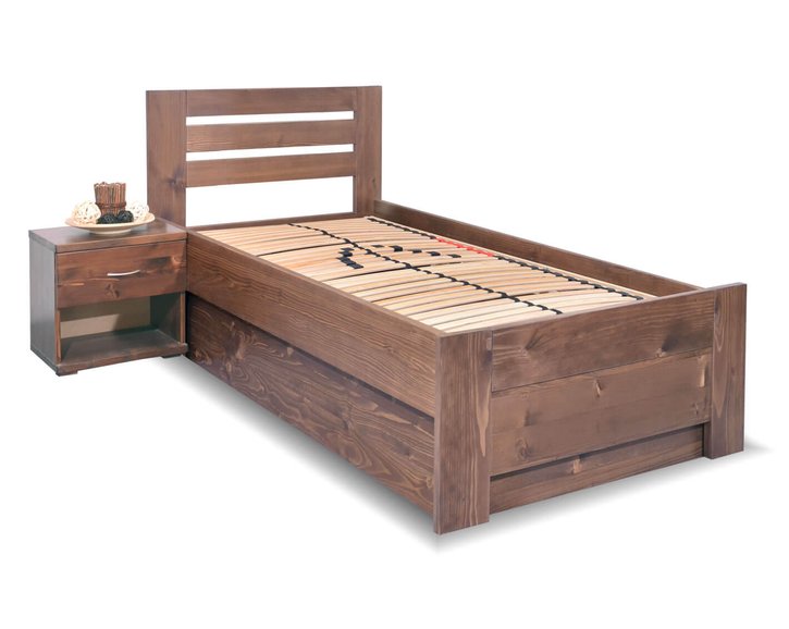 Zvýšená posteľ s úložným priestorom Rita, 80x200, 90x200, masív smrek Zvýšená posteľ s úložným priestorom Rita, 80x200, 90x200, masív smrek