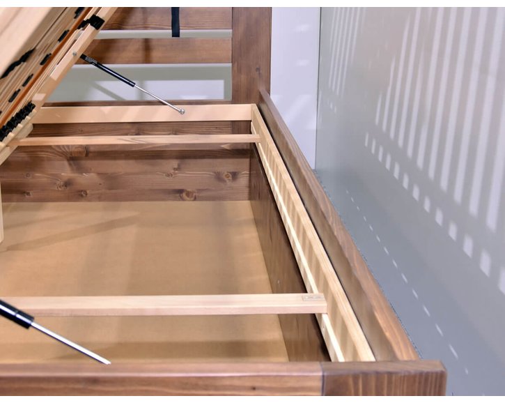 Zvýšená posteľ s úložným priestorom Rita, 80x200, 90x200, masív smrek Zvýšená posteľ s úložným priestorom Rita, 80x200, 90x200, masív smrek