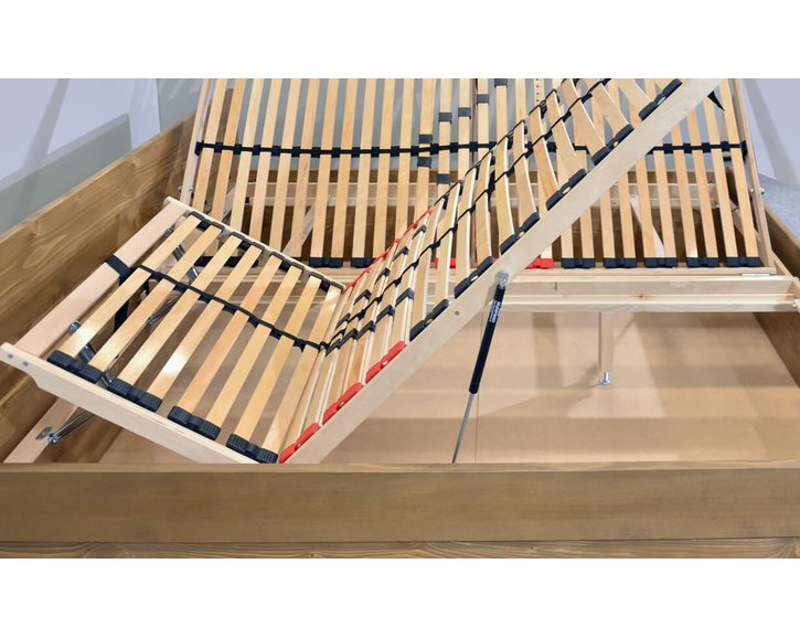 Posteľ dvojlôžko s úložným priestorom MARK, masív smrek