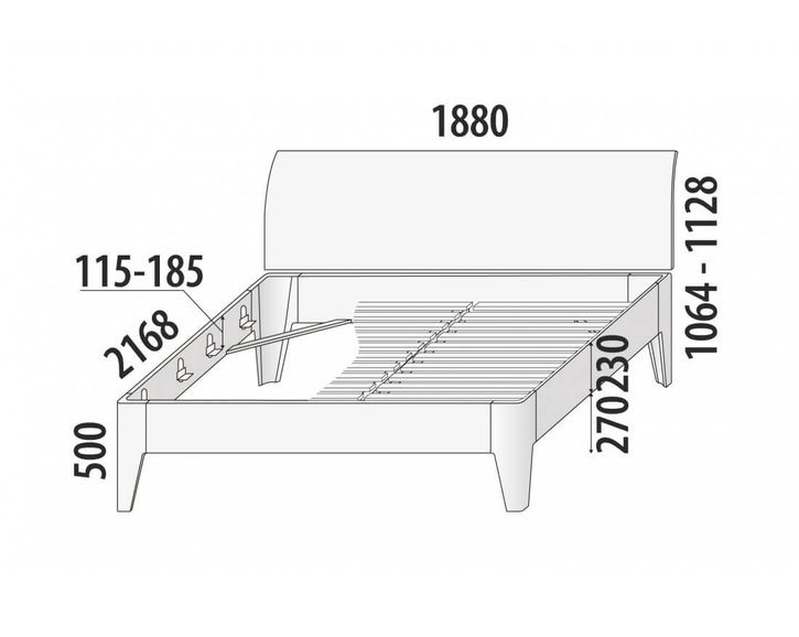 Zvýšená posteľ z masívu Fantazie F302, masív buk