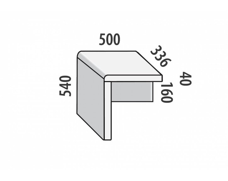 Nočný stolík závesný F322/L/BC - masív buk Nočný stolík závesný F322/L/BC - masív buk
