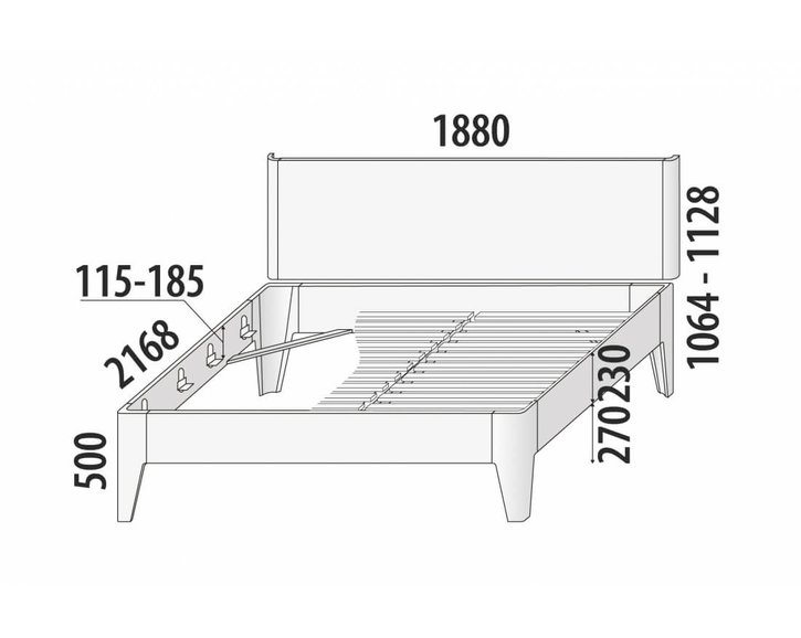 Zvýšená posteľ z masívu Fantazie F303, masív buk
