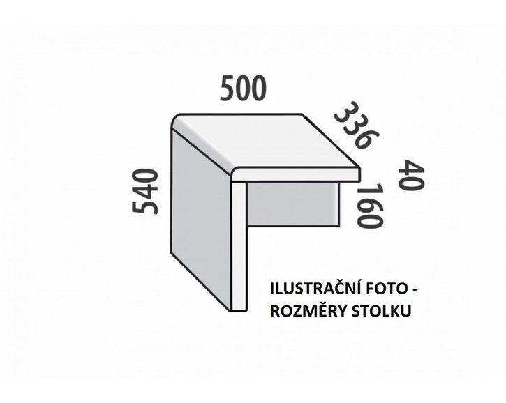 Nočný stolík závesný F322/P/BC - masív buk