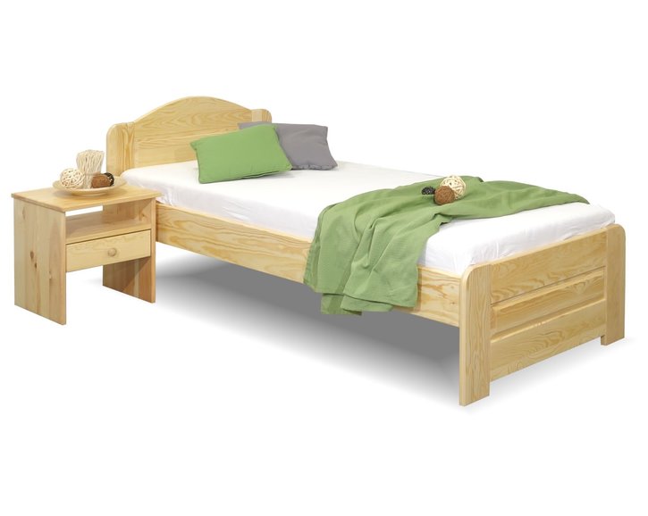 Posteľ jednolôžko LADA, 90x220cm, masív borovica