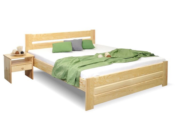 Posteľ dvojlôžko Hanka, masív borovica